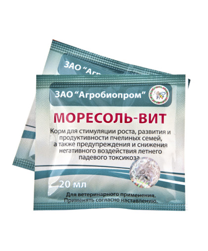  Моресоль-Вит корм для пчел  20г (для стимуляции роста, развития и продкукт-и пчелиных семей)