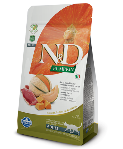  Фармина/Farmina N&D корм для кошек Утка с дыней и тыквой  1,5кг
