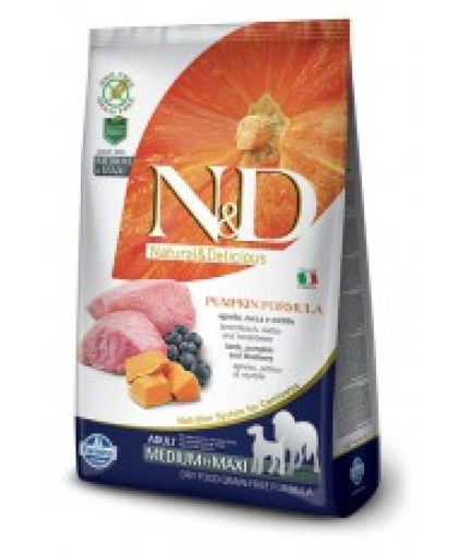  Фармина/Farmina N&D корм для собак средних и крупных пород Ягненок с черникой и тыквой  2,5кг