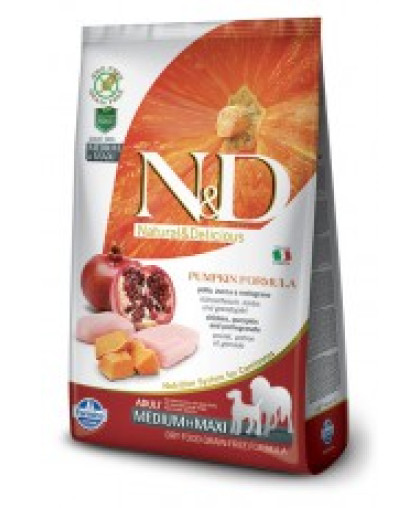  Фармина/Farmina N&D корм для собак средних и крупных пород Курица с гранатом и тыквой  2,5кг