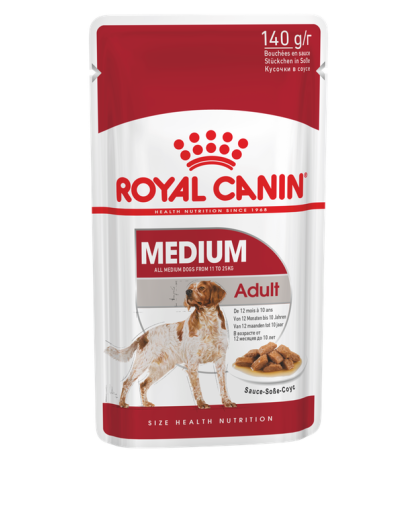  Роял Канин/Royal Canin Медиум Эдалт корм для собак (соус)  140гр*10