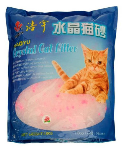  Наполнитель силикагелевый Кристэл Кэт Литтэл/Сrystal Cat Litter цветочный  3,8л/1,8кг*8