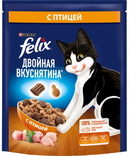  Феликс/Felix Doubli Delicious  200гр корм для кошек Птица