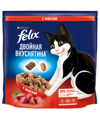  Феликс/Felix Doubli Delicious  1,3кг корм для кошек Мясо