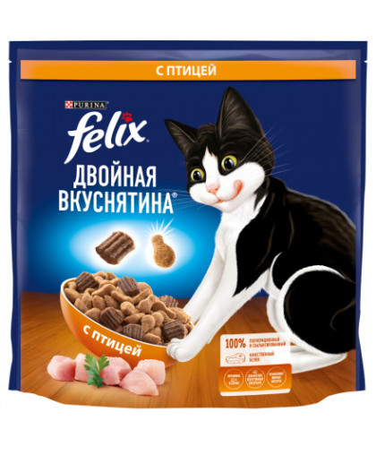  Феликс/Felix Doubli Delicious  1,3кг корм для кошек Птица