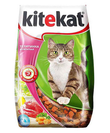  Китекет/Kitekat  800гр корм для кошек Аппетитная телятинка*10