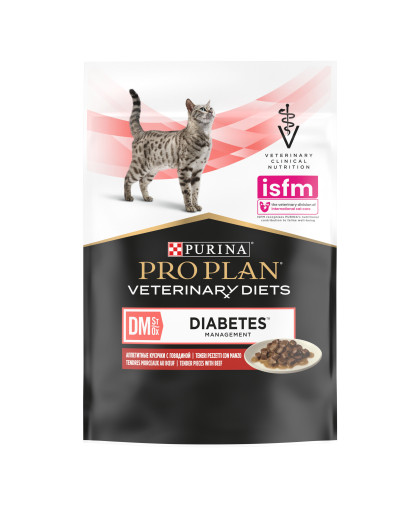  Пурина/Purina пауч  85гр корм для кошек DM диета при диабете говядина*10