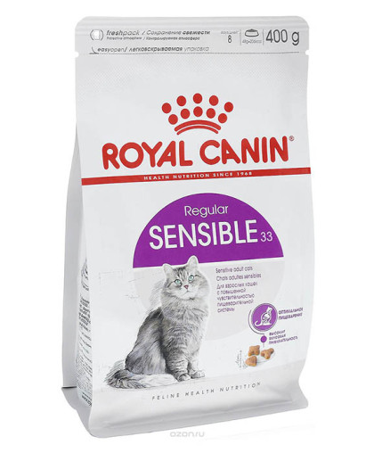  Роял Канин/Royal Canin Сенсибл корм для кошек Чувстельное пищеварение  400гр*10