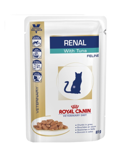  Роял Канин/Royal Canin Ренал корм для кошек при почечных заболеваниях с тунцом  85гр*12