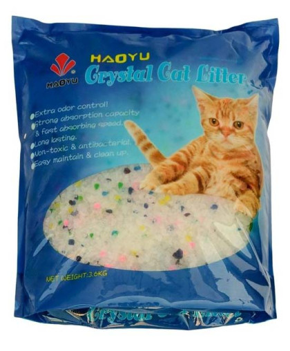  Наполнитель силикагелевый Кристэл Кэт Литтэл/Crystal Cat Litter цветочный  7,6л/3,6кг*5