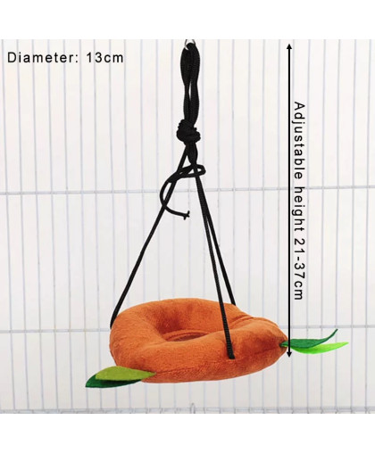 Гамак для хомяка лодочка зеленые листья d13см h21-27см