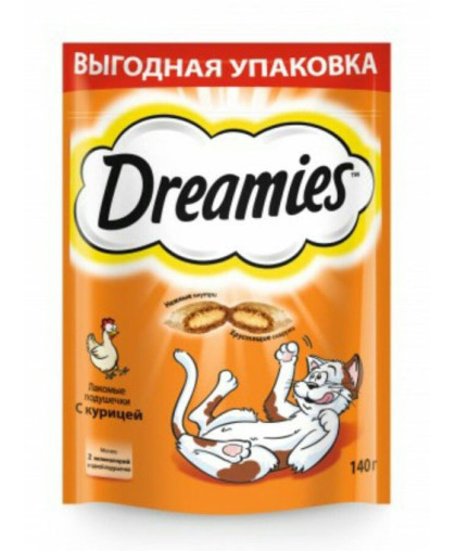  Дримс/Dreamies  140гр лакомство для кошек с курицей