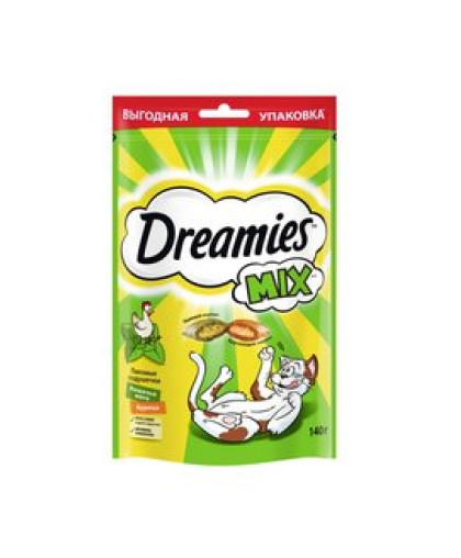  Дримс/Dreamies  140гр лакомство для кошек микс курица и мята*12