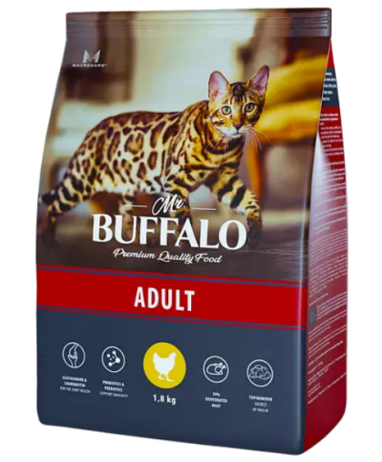  Буффало/Buffalo корм для кошек Курица  1,8кг*5