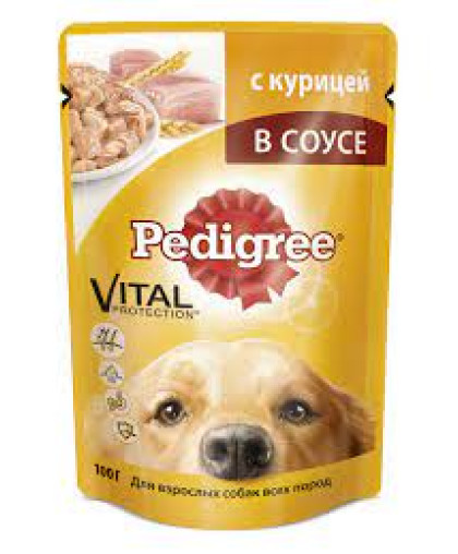  Педигри/Pedigree  85гр пауч для собак курица в соусе *24