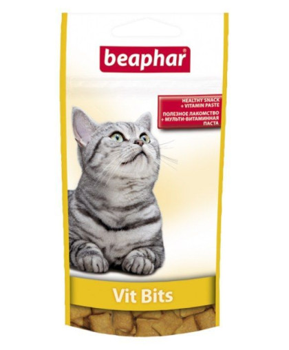  Беафар для кошек подушечки с мультивитаминной пастой Vit bits  35 гр (желтый)*18