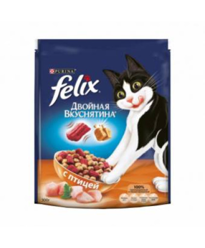  Феликс/Felix Doubli Delicious  300гр корм для кошек Птица