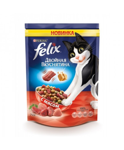  Феликс/Felix Doubli Delicious  750гр корм для кошек Мясо