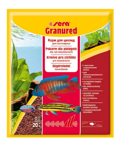  Sera Granured Nature корм для рыб цихлид гранулы  20гр