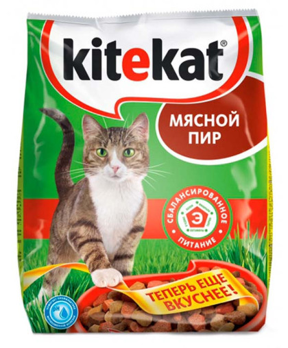  Китекет/Kitekat  350гр корм для кошек Мясной пир*16