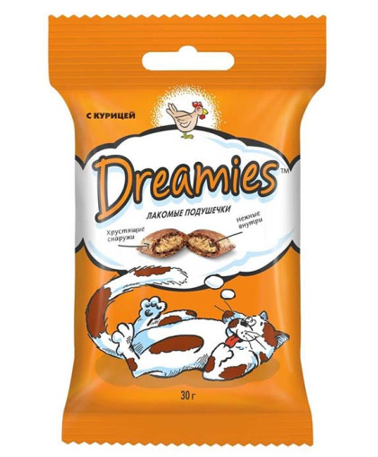  Дримс/Dreamies  30гр лакомство для кошек с курицей