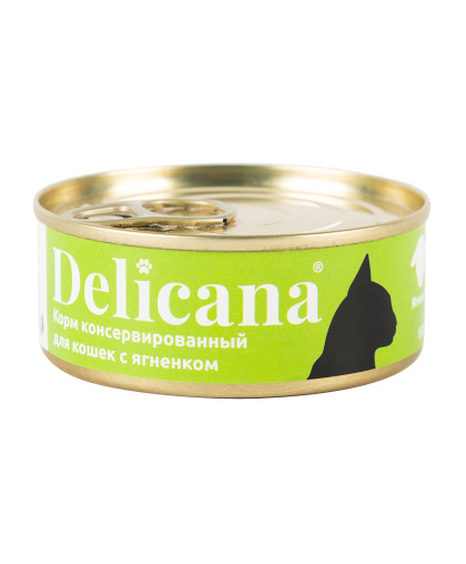  Деликана/Delicana  консервы корм для кошек Ягненок  100гр*24