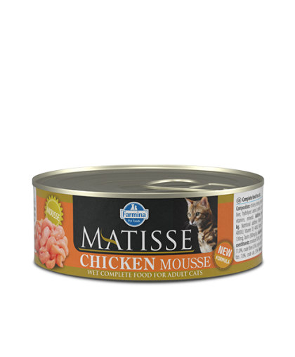  Фармина/Farmina  консервы Matiess Mousse Chicken корм для кошек мусс с Курицей  85гр