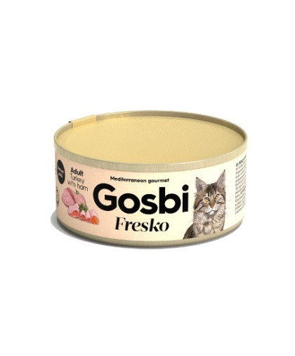  Госби/Gosbi  консервы Fresko корм для кошек индейка с ветчиной  70гр