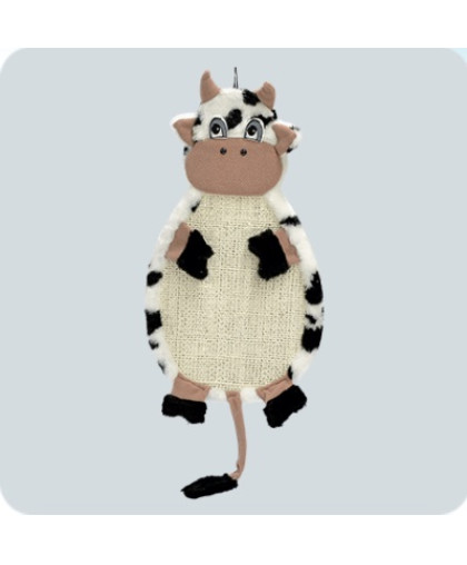  Когтеточка сизалевая подвесная Коровка  530х290х30мм Зооник