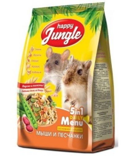  Хеппи Джунгли/Happy Jungle корм для мышей и песчанок  400гр*14