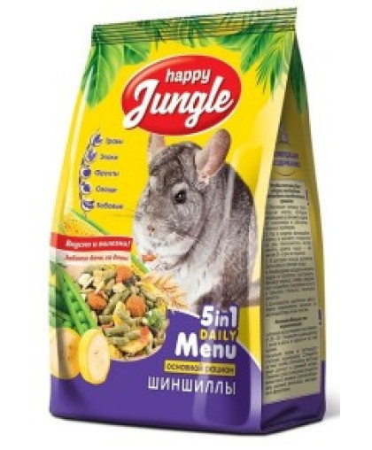  Хеппи Джунгли/Happy Jungle корм для шиншил  400гр*18