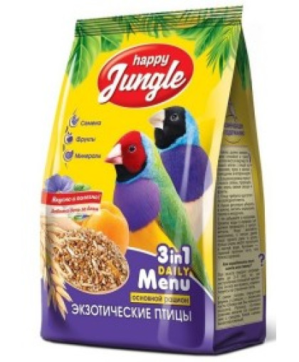  Хеппи Джунгли/Happy Jungle корм для экзотических птиц  500гр*14