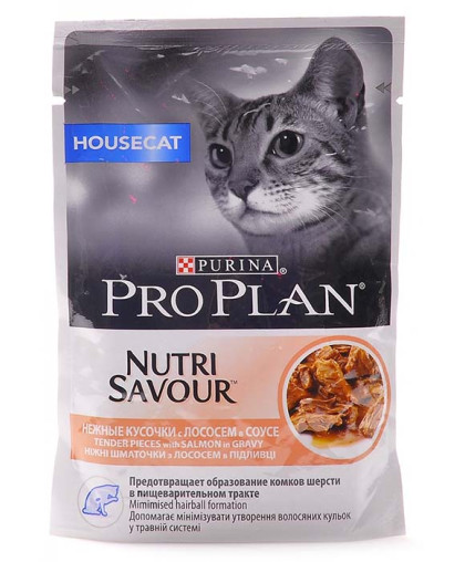  Про План/Pro Plan пауч  85гр корм для кошек Housecat низкая активность Лосось