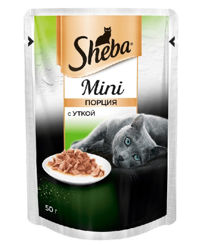  Шеба/Sheba пауч  50гр корм для кошек Мини порция с уткой*33