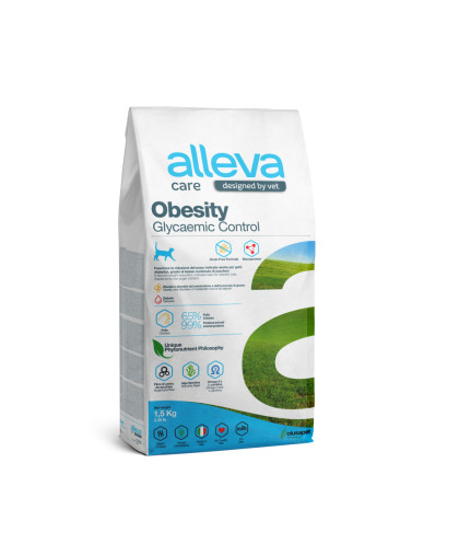  Аллева/Alleva Care Cat Adult Obesity Glycemic Control корм для кошек контроль потребл. глюкозы  1,5кг