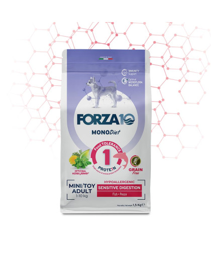  Форца10/Forza10 DietMONO корм для собак мелких пород чувствительное пищеварение Рыба  1,5кг