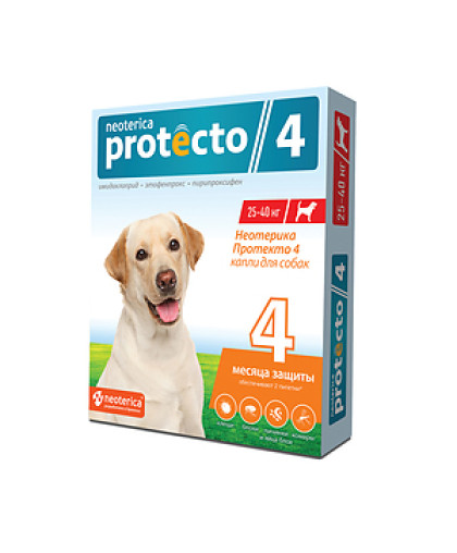  Неотерика Protecto капли для собак от 25 до  40кг*20 защита 2мес (2пип) репел