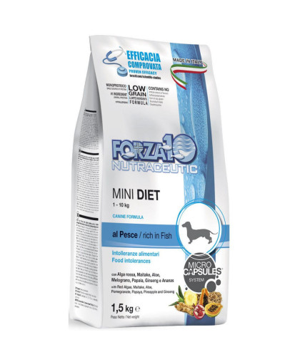  Форца10/Forza10 Diet корм для собак мелких пород гипоаллергенный Рыба  1,5кг