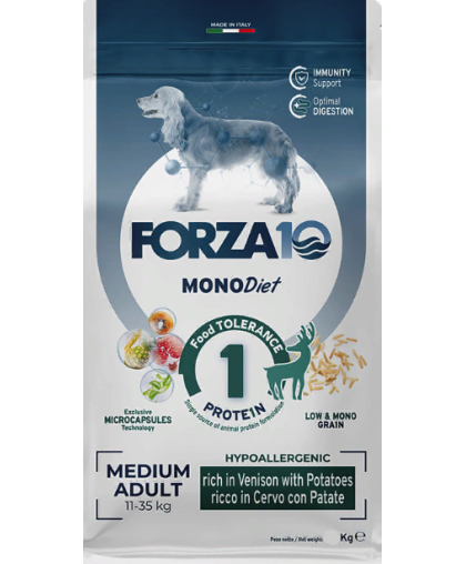  Форца10/Forza10 Diet корм для собак средних пород гипоаллергенный Оленина/картофель  1,5кг