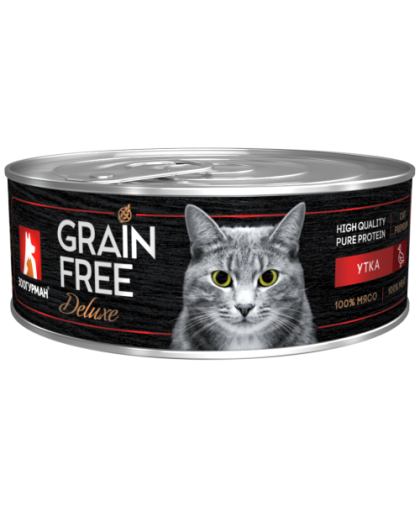  Зоогурман конс Грэйн Фри/Grain Free корм для кошек Утка  100гр*24