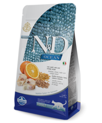  Фармина/Farmina N&D Анцестрал корм для кошек Треска с апельсином  1,5кг