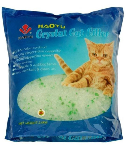  Наполнитель силикагелевый Кристэл Кэт Литтэл/Crystal Cat Litter яблоко  7,6л/3,6кг*5