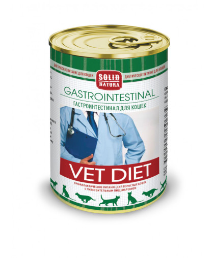  Солид/Solid  консервы Natura Vet Gastrointestinal корм для кошек ЖКТ  340гр*12