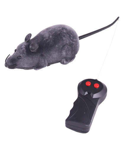  Игрушка для кошек Мышка радиоуправляемая Wild mouse  12*9*7см пластик серая PetStandArt