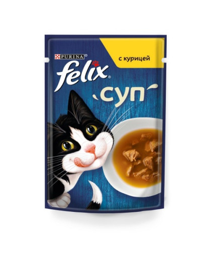  Феликс/Felix  48г суп корм для кошек курица 48 гр.