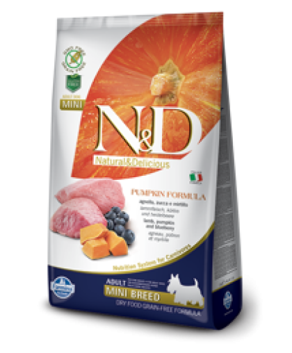  Фармина/Farmina N&D корм для собак мелких пород Ягненок с черникой и тыквой  7кг