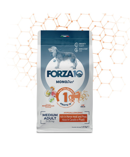  Форца10/Forza10 Diet корм для собак средних пород гипоаллергенный Конина/Горох/Рис  12кг