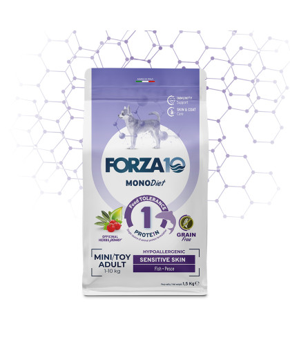  Форца10/Forza10 DietMONO корм для собак мелких пород с чувствительной кожей Рыба  1,5кг