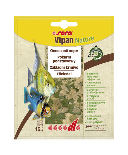  Sera Vipan Nature корм для декоративных рыб основной хлопья  12гр