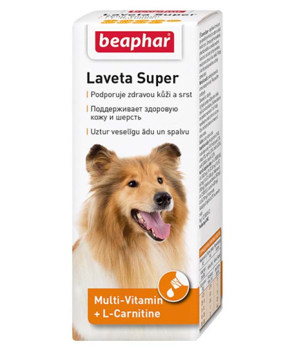 Беафар витамины для собак Laveta super Витаминный комплекс для кожи и шерсти 50 мл*6